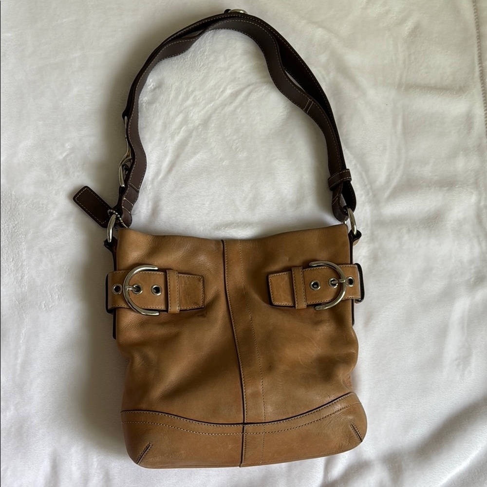 Coach Vintage Brown Leather Shoulder Bag